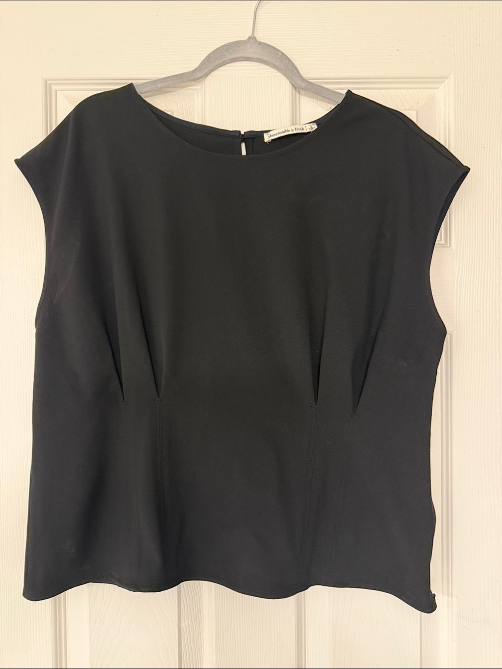 Abercrombie Black Cap-Sleeve Women's Top